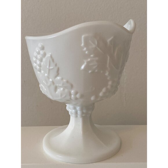 White Milk Glass Creamer Stem Replacement Vintage - Picture 6 of 16